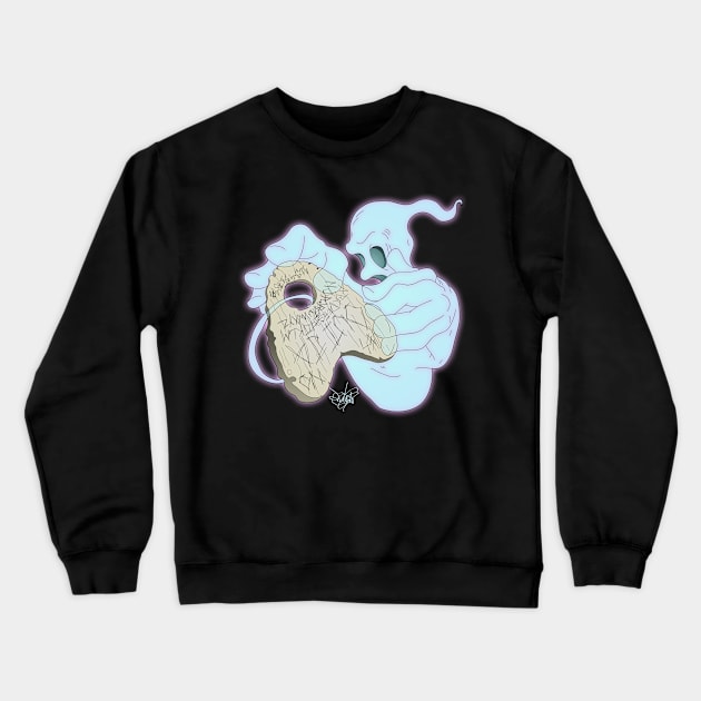 Ouija Ghost comes alive Crewneck Sweatshirt by schockgraphics